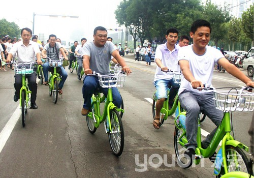 枣庄市山亭区倡导低碳出行建城市公共自行车系统