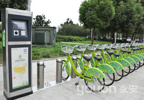驻马店公共自行车服务网点有序运营