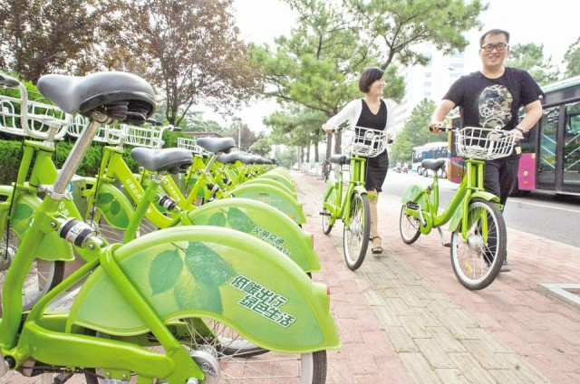日照新增50个公共自行车站点