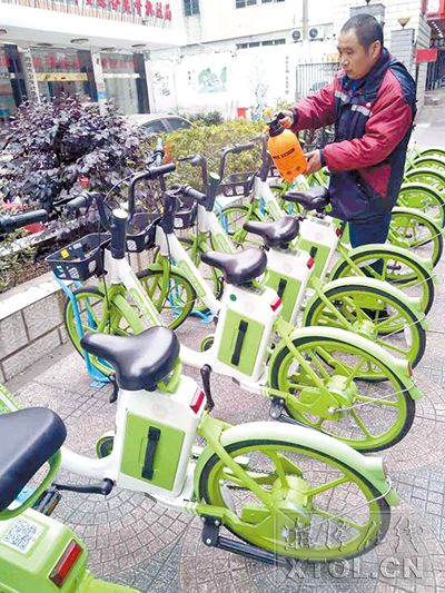 湘潭市公共自行车助力车接受“体检”“美容”