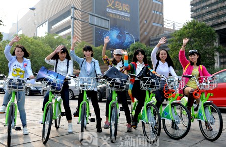 骑车逛商城，成义乌市民新体验