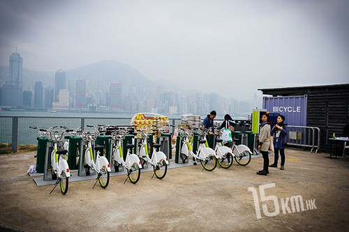 香港bike  sharing曝光--西九海滨长廊自助单车