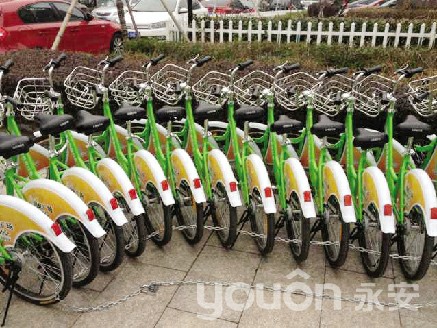 乐清：公共自行车开通一个月来运行状况良好